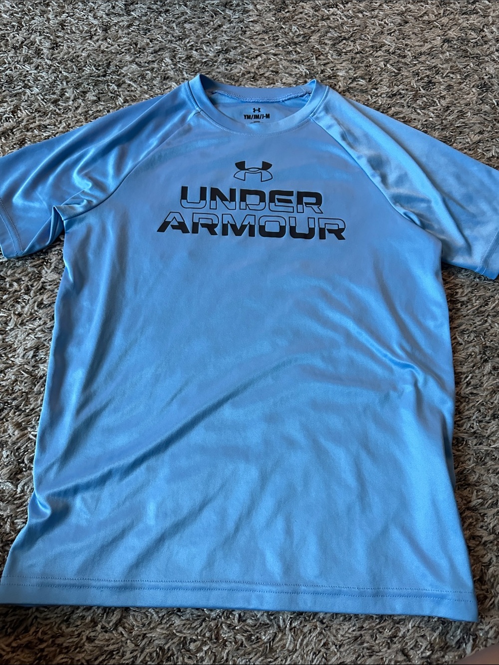 Under Armour Men’s Sky Blue Performance Short Sleeve Tee size medium boys
